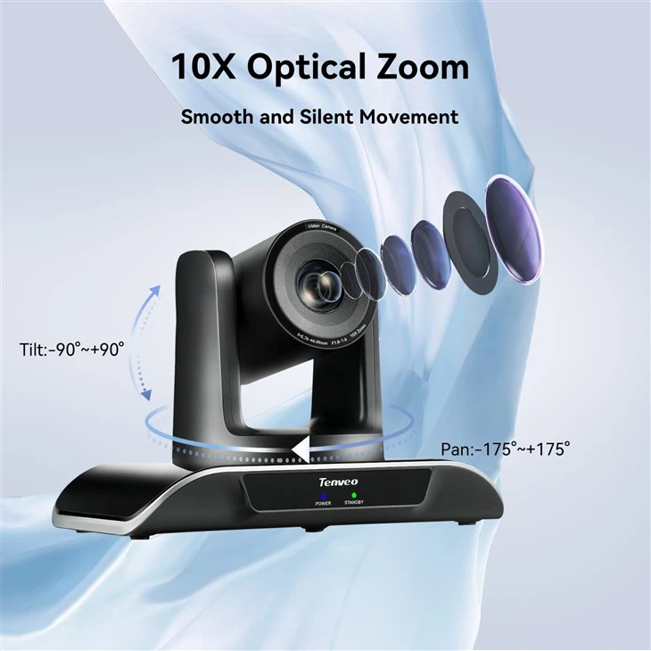 Conference Equipment HDMI Video PTZ Camera 10X Optical Zoom