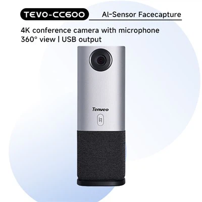 4K UHD 360 grados Omnidireccional Cobertura AI Seguimiento automático Cámara de conferencia todo en uno