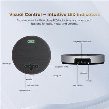 Micrófono móvil USB con altavoz para sala de conferencias