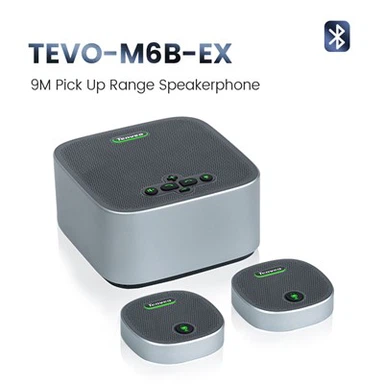 Altavoz inalámbrico Bluetooth con micrófono de conferencia con 2 micrófonos de expansión