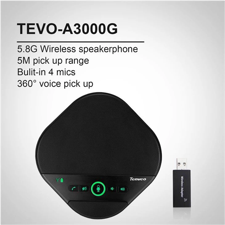 Altavoz de conferencia 5.8G con micrófono para instalación de llamada de conferencia