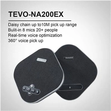 Omnidirectional Microphone Speaker for Conference Black